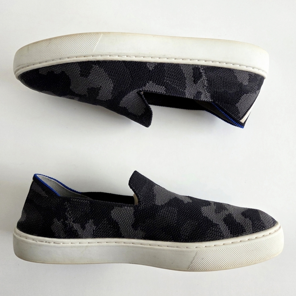 Rothy's Camo Pattern Slip-On Sneakers, Gray & Black  Size 9 - Picture 6 of 16